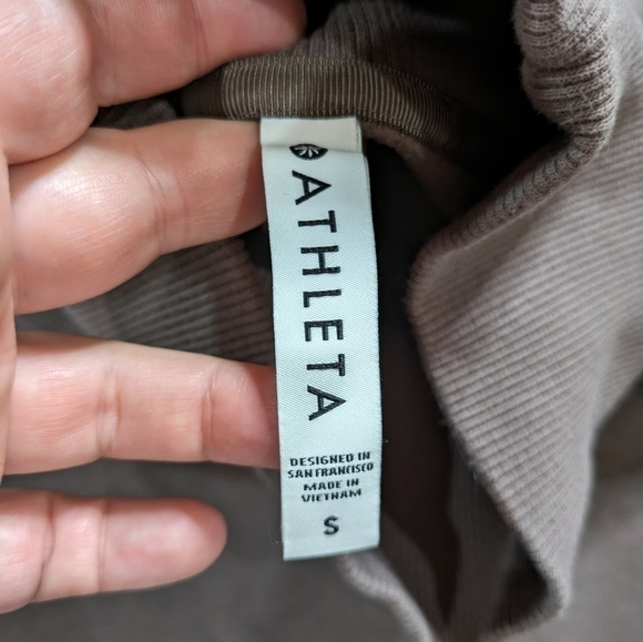 Athleta brown turtleneck long sleeve sweatshirt S - Picture 9 of 11